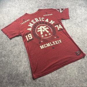 American Fighter Affliction Graphic T-Shirt Red MMA Y2K Men’s Size Large